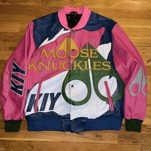Moose Knuckles x Kool Kiy Patchwork Leather Bomber Jacket (Unreleased)